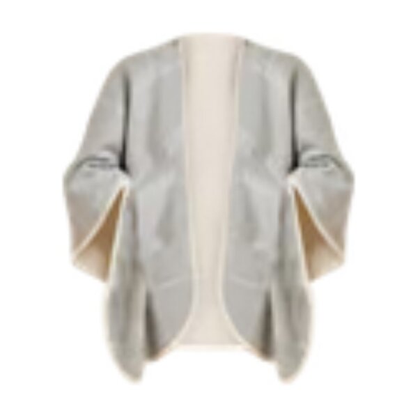 Talbots Pinetree Reversible Wool Twill Cape - Picture 7 of 7